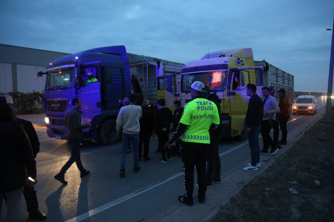 2 TIR sürücüsü Konya’da onlarca polisi peşine taktı 2